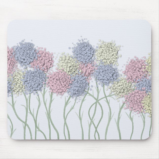 Hübsche Pastel-farbige Blume Mousepad (Vorne)