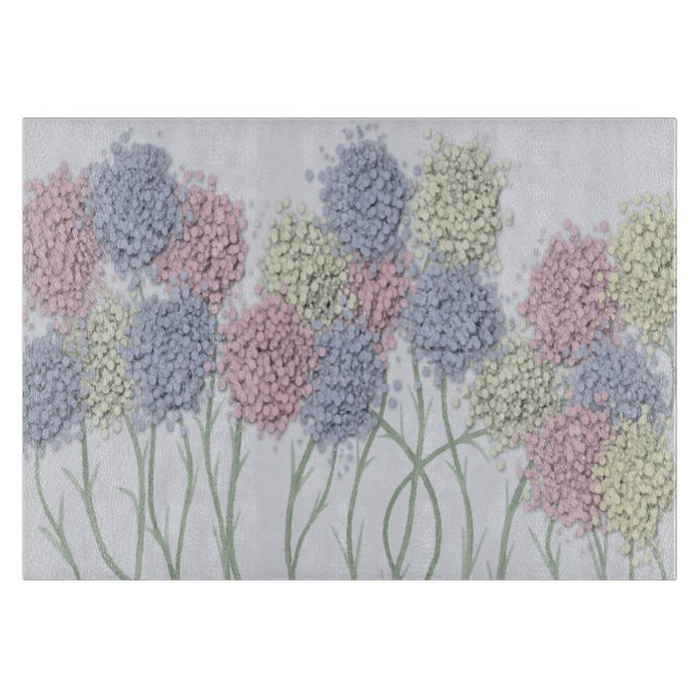 Hübsche Pastel-farbige Blume Schneidebrett (Vorderseite)