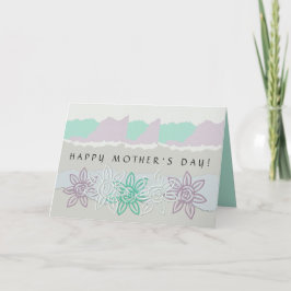 Hübsche Pastel floral Happy Mother Day Card Feiertagskarte