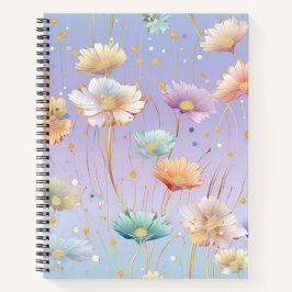 HÜBSCHE PASTEL FLOTTERN RANDOM-BLUME NOTIZBUCH