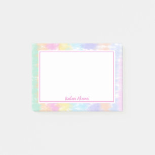 Hübsche Pastel Gefärbte Krawatte Regenbogenstrei Post-it Klebezettel