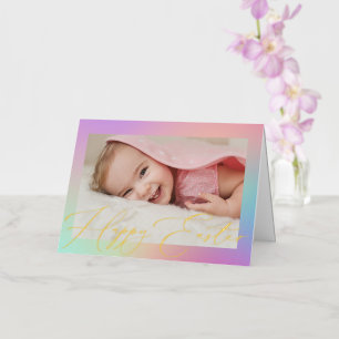 Hübsche Pastel Gradient Happy Oaster Foto Gold