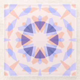Hübsche Pastel Lila Peach Star Eclectic Kitsch Glasuntersetzer