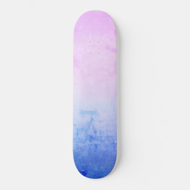 Hübsche Pastel Marble Ombre Lavender Pink Blau Skateboard (Vorderseite)