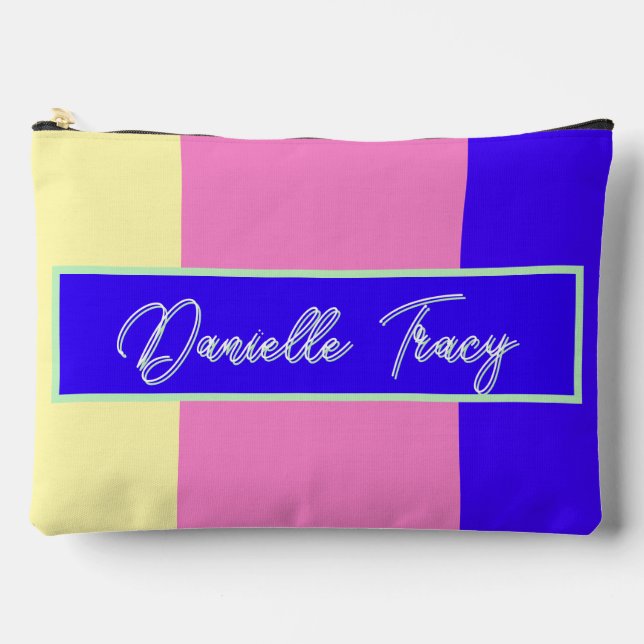 Hübsche Pastel Personalisiert Accessory Pouch Zubehörtasche (Vorderseite)