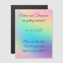 Hübsche Pastel Rainbow Gradient Save the Date
