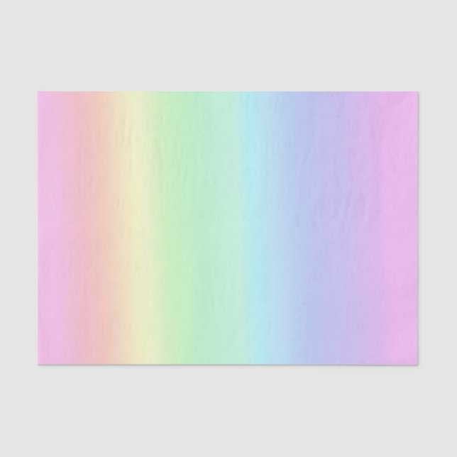 Hübsche Pastel Rainbow Gradient Seidenpapier (Vorderseite)
