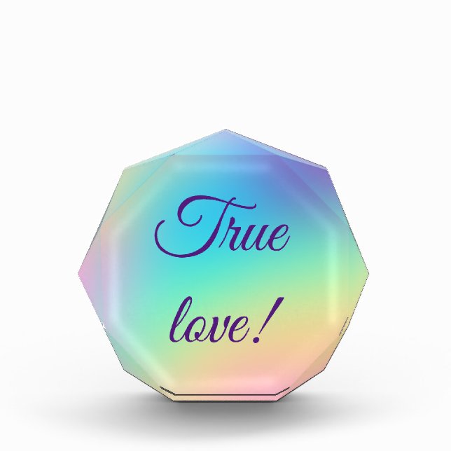 Hübsche Pastel Rainbow Gradient Wedding Fotoblock (Vorderseite)