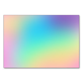 Hübsche Pastel Rainbow Gradient Wedding Tischnummer