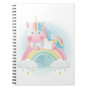 Hübsche Pastel Unicorn Notizblock