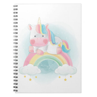 Hübsche Pastel Unicorn Notizblock