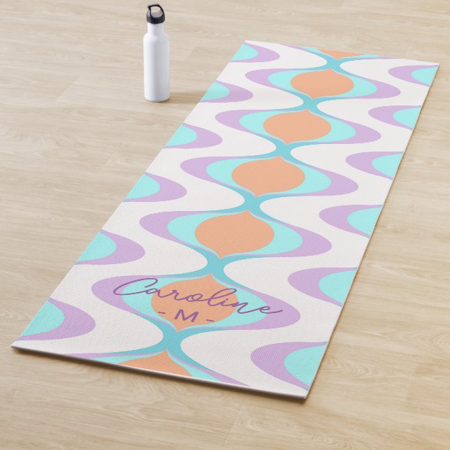 Hübsche Pastel Violet Orange Aqua Yogamatte (Beispiel)