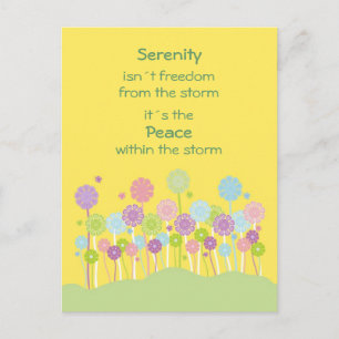 Hübsche Pastell-Blume Serenity-Postkarte Postkarte