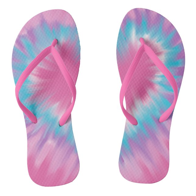 Hübsche Pastell-Krawatte-Färbepaare von Flip Flops (Fußbett)