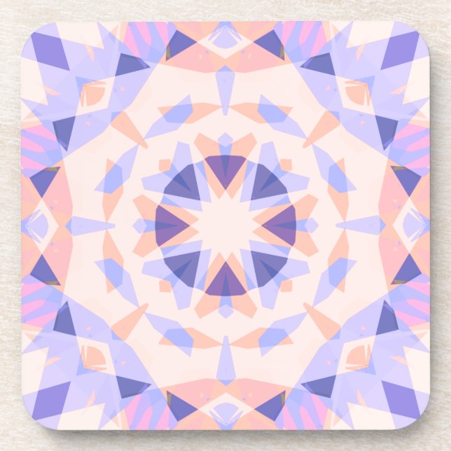 Hübsche Pastell Lila Peach Star Girls Decorative Getränkeuntersetzer (Vorderseite)