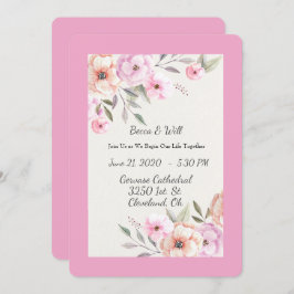 Hübsche Pastell-Petalen Einladung