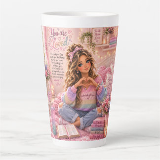 Hübsche Pastell-Pink-Regenbogen-Christen-Mädchen-B Milchtasse