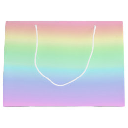 Hübsche Pastell Rainbow Ästhetische Strahlung Große Geschenktüte