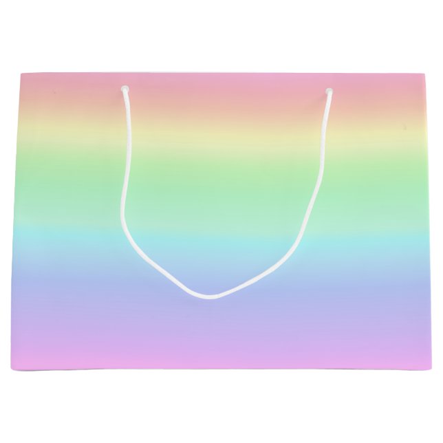 Hübsche Pastell Rainbow Ästhetische Strahlung Große Geschenktüte (Vorderseite)