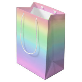 Hübsche Pastell Rainbow Ästhetische Strahlung Mittlere Geschenktüte