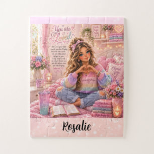 Hübsche Pastell-Rosa-Regenbogen-Christen-Mädchen-B