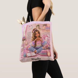 Hübsche Pastell-Rosa-Regenbogen-Christen-Mädchen-B Tasche