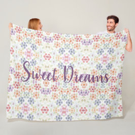 Hübsche Pastellblüte Fleecedecke