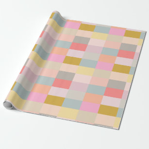 Hübsche Pastelle Einfaches geometrisches Muster Geschenkpapier