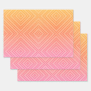 Hübsche Pastelle Hypnotic Diamond Moderner Pop Kun Geschenkpapier Set