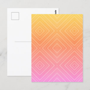 Hübsche Pastelle Hypnotic Diamond Moderner Pop Kun Postkarte
