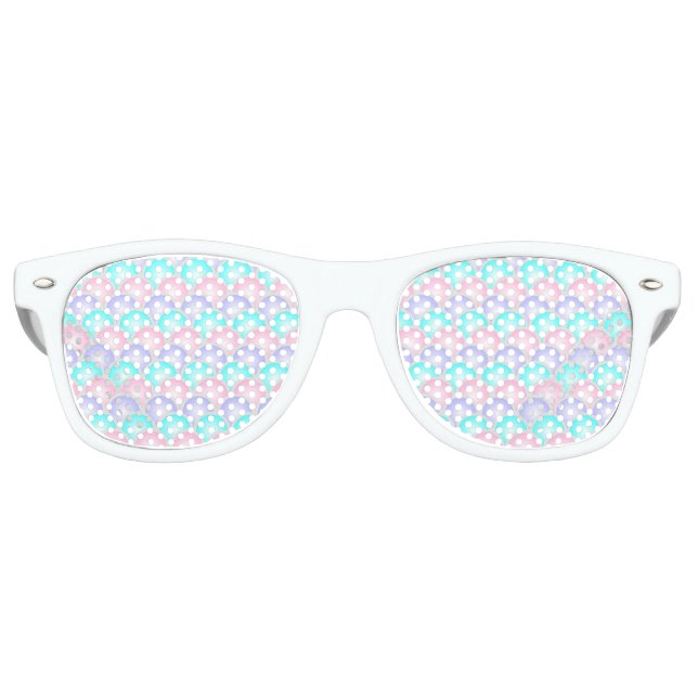hübsche pastellfarbene, lila, türkisfarbene Meerju Partybrille (Vorderseite)