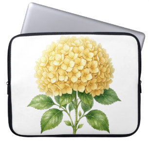 HÜBSCHE PASTELLGELBE SOMMERHORTENSIENBLÜTEN LAPTOPSCHUTZHÜLLE