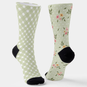 Hübsche Pastellgrün-ungerade Socken