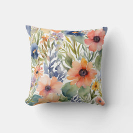 Hübsche Peach-Blume Kissen