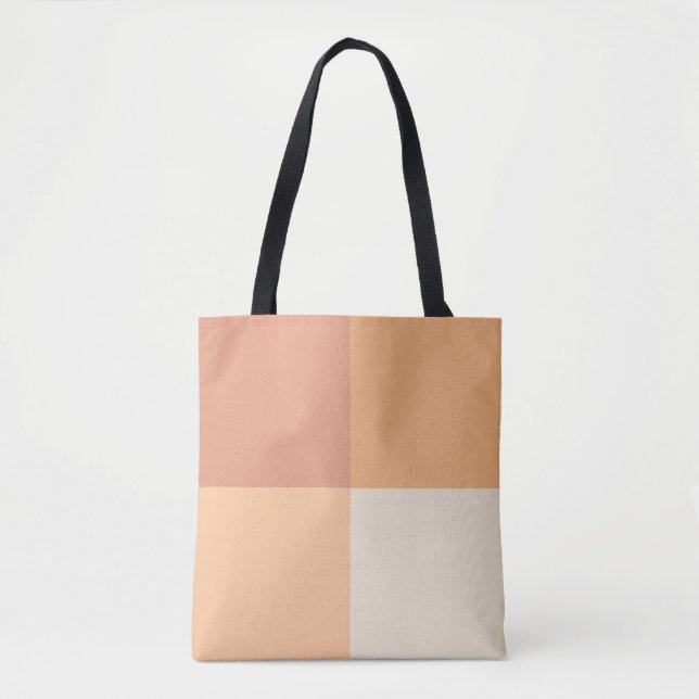 Hübsche Peach Squares Tasche (Vorderseite)