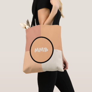 Hübsche Peach Squares Tasche