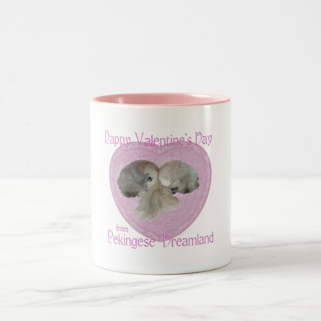Hübsche Pekingese Valentine Tasse (Mittel)