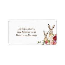 Hübsche Peony-Blume und Bunny-Rabbits Adresse