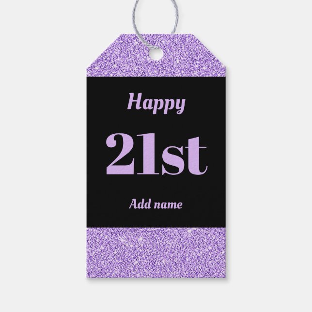 hübsche personalisierte Geburtstagsgeschenke 21. Geschenkanhänger (Vorderseite)