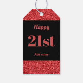 hübsche personalisierte Geburtstagsgeschenke 21. Geschenkanhänger