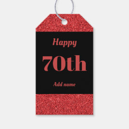 hübsche personalisierte Geburtstagsgeschenke 70. Geschenkanhänger