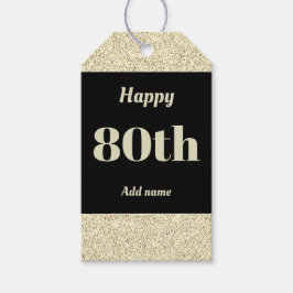 hübsche personalisierte Geburtstagsgeschenke 80. Geschenkanhänger