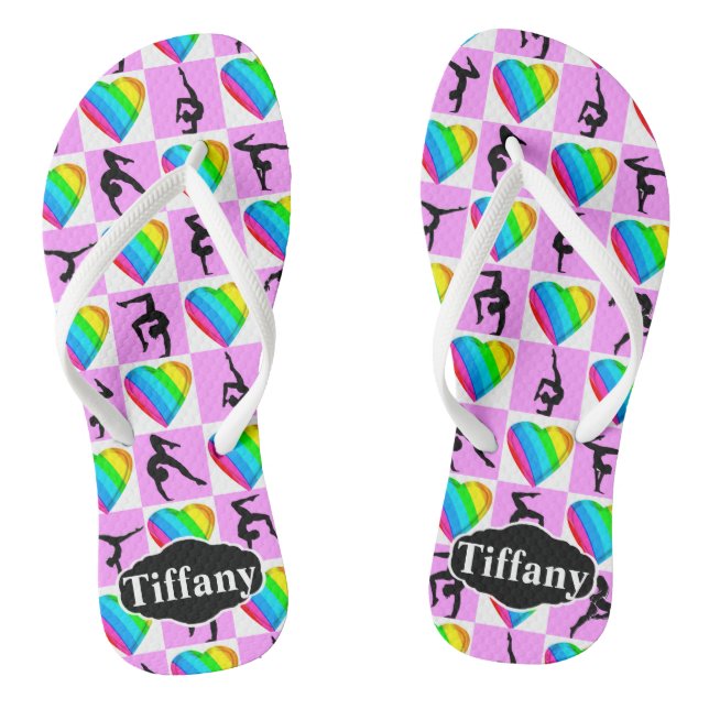 HÜBSCHE PERSONALISIERTE GYMNASTICS-FLIP-FLOTTEN FLIP FLOPS (Fußbett)