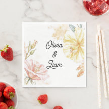 Hübsche personalisierte Hochzeitsnapkins