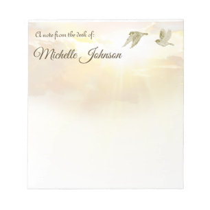 Hübsche Personalisierte Note Pad Sunset Birds Notizblock