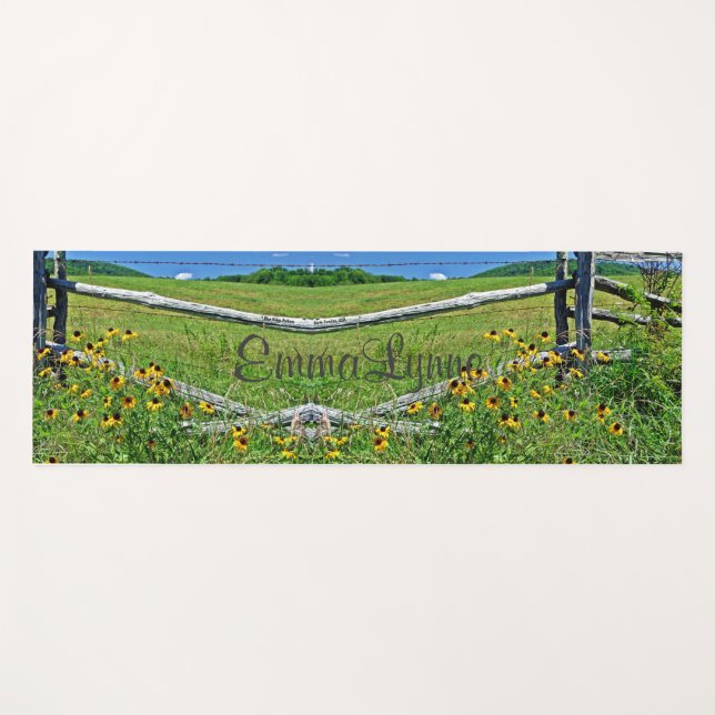 Hübsche Personalisierte Seren-Wildblumen Yogamatte (Vorderseite (Horizontal))