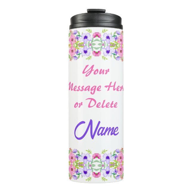 Hübsche, Personalisierte Tumbler mit Namen für sie Thermosbecher (Vorderseite)