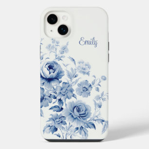 Hübsche personalisierte Wasserfarbe Blaue Rosen iPhone 14 Plus Hülle