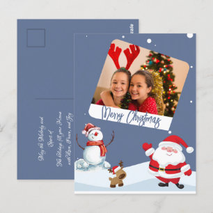 Hübsche Personalisierte Weihnachtsfotokarte Postkarte