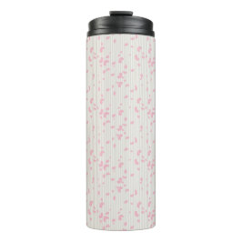 Hübsche Petalen auf Streifen Thermosbecher